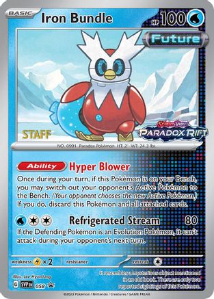 Image of Iron Bundle (058) (Staff Prerelease Promo) [Scarlet & Violet: Black Star Promos]
