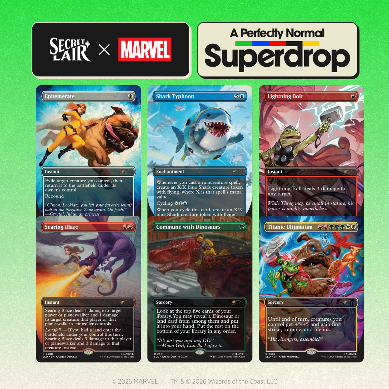 Image of Secret Lair x  MARVEL - (EARTH'S MIGHTIEST PETS) - Non-Foil