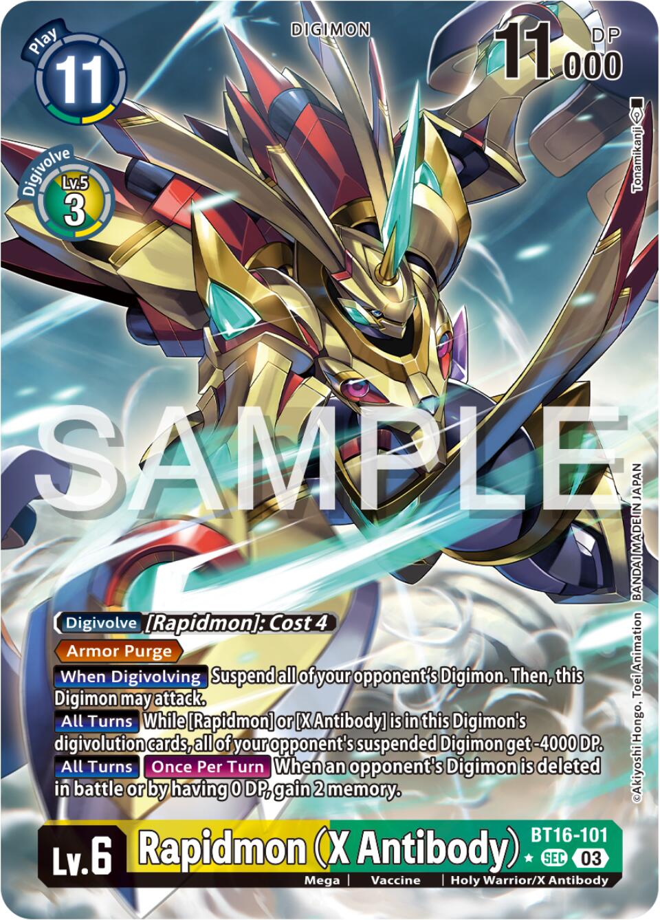 Image of Rapidmon (X Antibody) [BT16-101] (Alternate Art) [Beginning Observer]