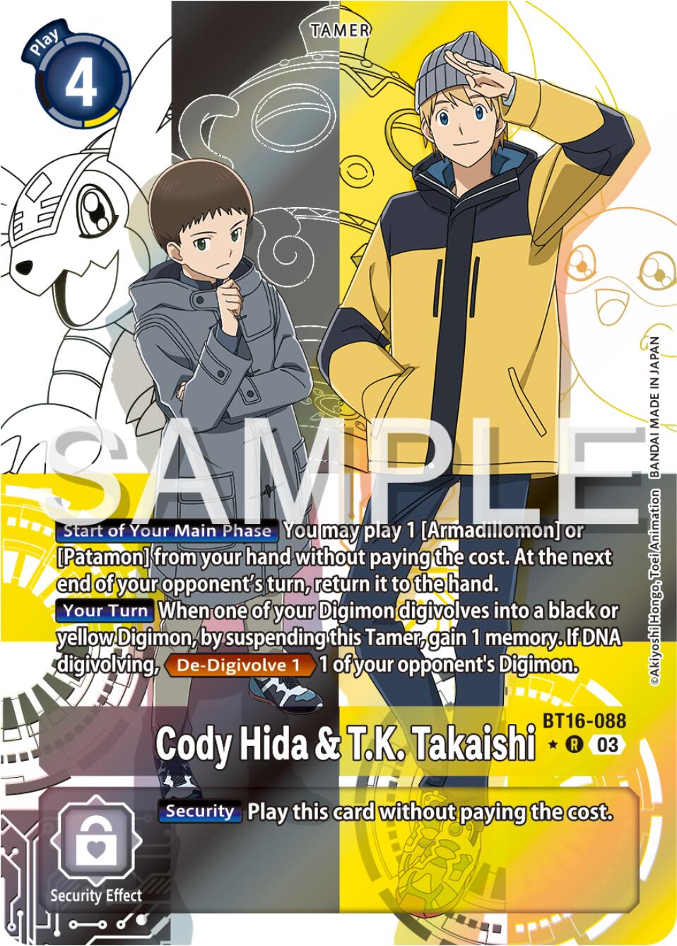 Image of Cody Hida & T.K. Takaishi [BT16-088] (Alternate Art) [Beginning Observer]