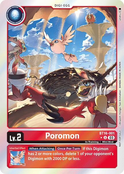 Image of Poromon [BT16-001] (Box Promotion Pack: Beginning Observer) [Beginning Observer Promos]
