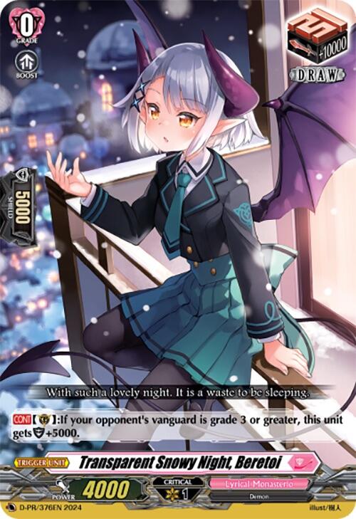 Image of Transparent Snowy Night, Beretoi (D-PR/376EN) [D Promo Cards]