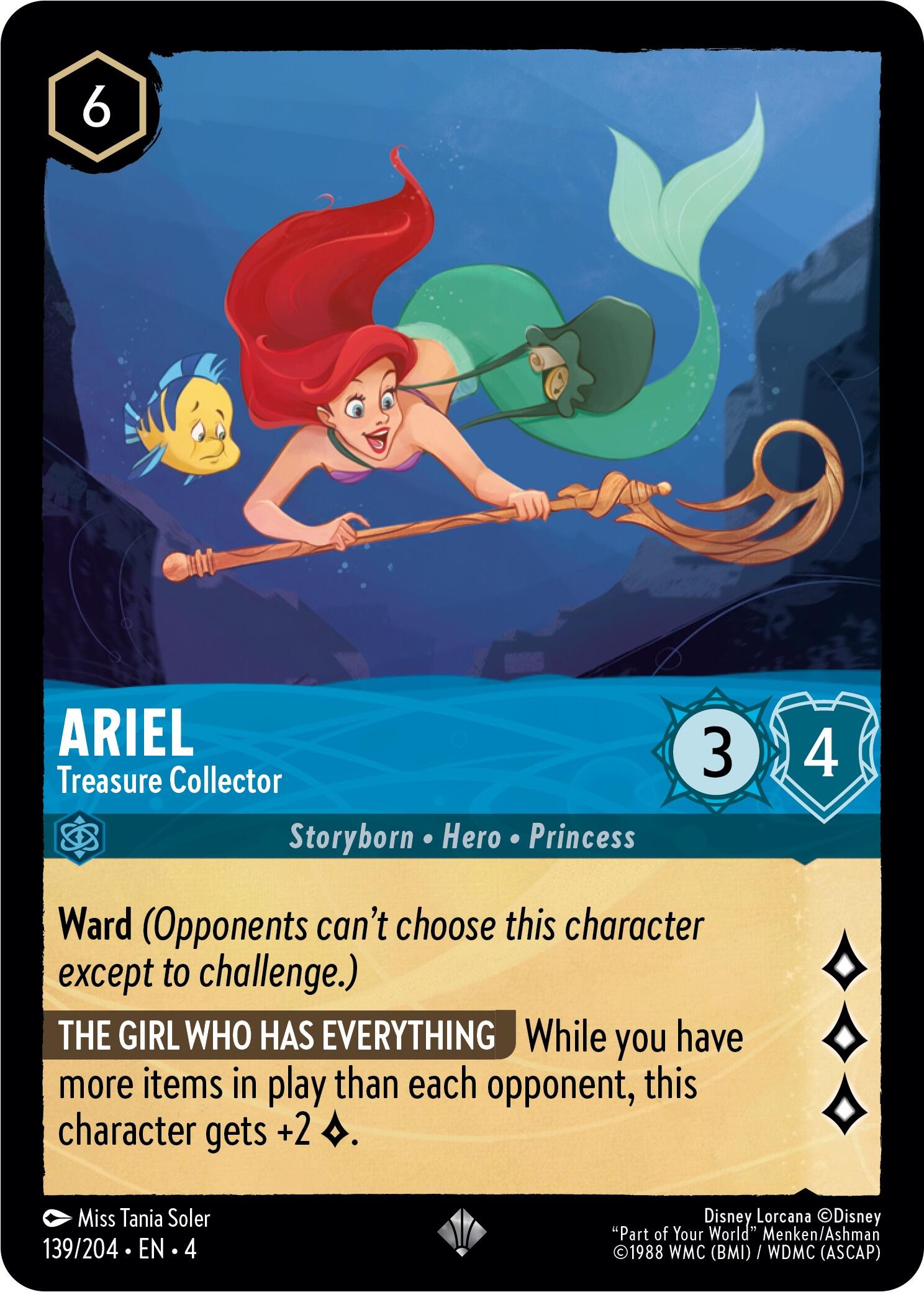 Image of Ariel - Treasure Collector (139/204) [Ursula's Return]