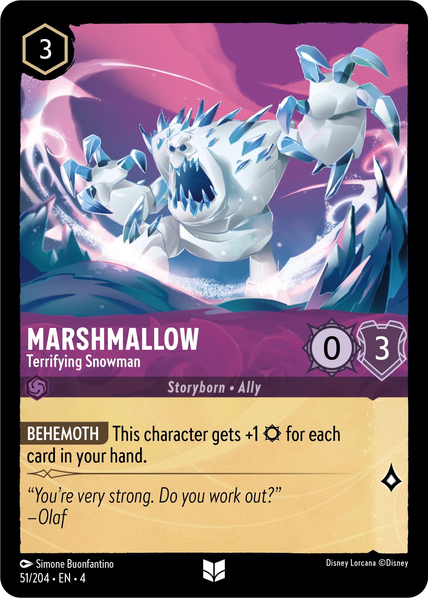 Image of Marshmallow - Terrifying Snowman (51/204) [Ursula's Return]
