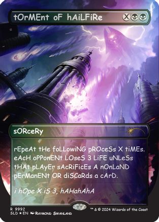 Image of tOrMEnt oF hAiLFiRe (Rainbow Foil) [Secret Lair Drop Series]