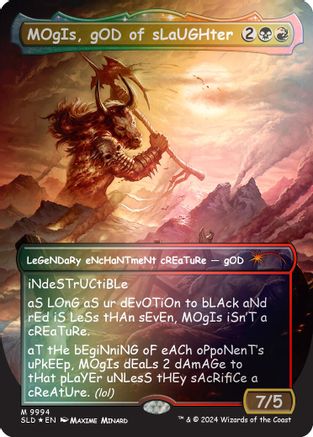 Image of MOgIs, gOD of sLaUGHter (9994) (Rainbow Foil) [Secret Lair Drop Series]