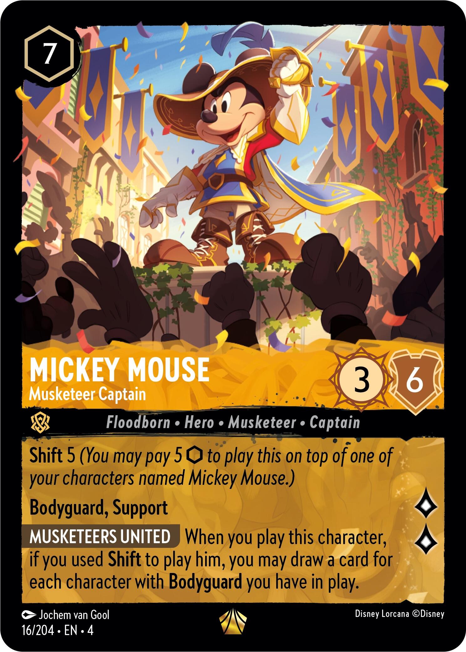 Image of Mickey Mouse - Musketeer Captain (16/204) [Ursula's Return]