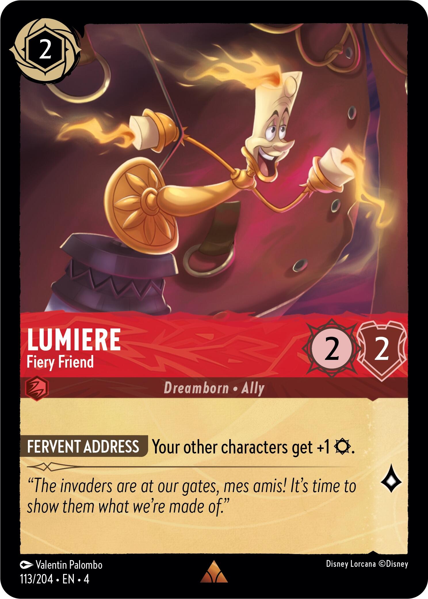 Image of Lumiere - Fiery Friend (113/204) [Ursula's Return]