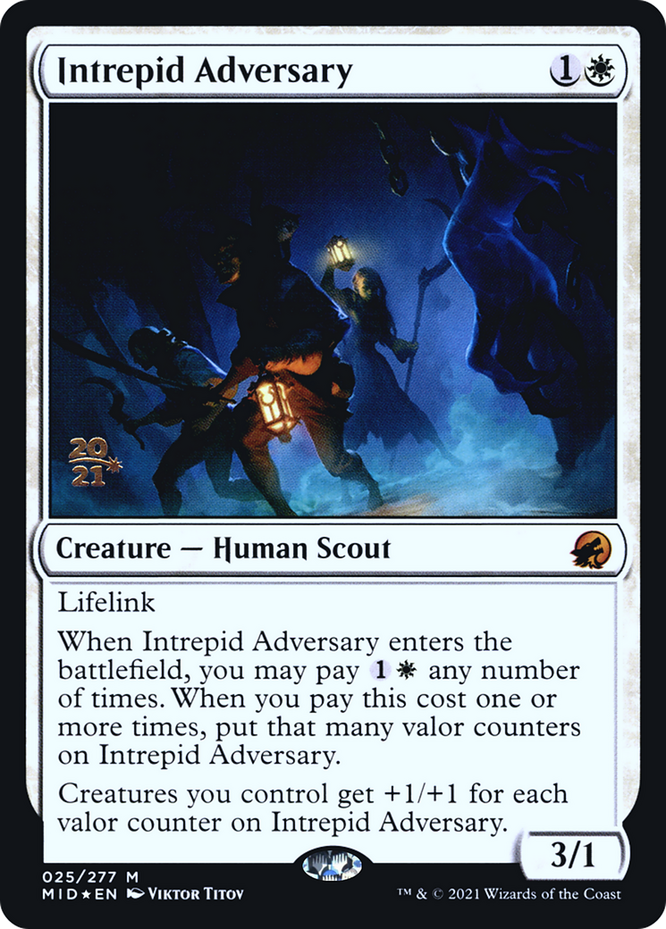 Image of Intrepid Adversary [Innistrad: Midnight Hunt Prerelease Promos]