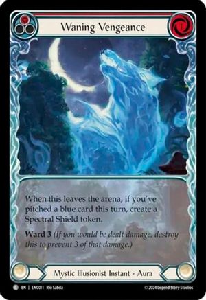 Image of Waning Vengeance (Red) [ENG011] (Part the Mistveil Enigma Blitz Deck)