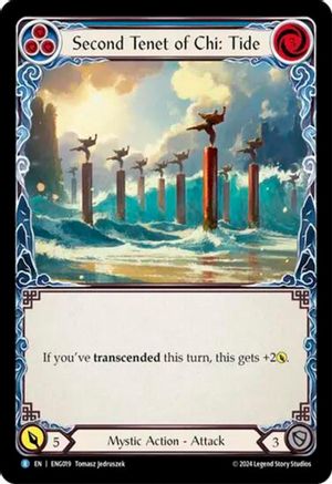 Image of Second Tenet of Chi: Tide [ENG019] (Part the Mistveil Enigma Blitz Deck)