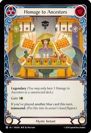 Image of Homage to Ancestors [ENG026] (Part the Mistveil Enigma Blitz Deck)