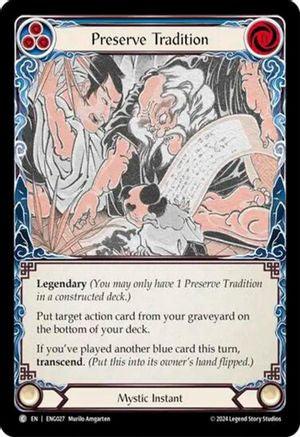 Image of Preserve Tradition [ENG027] (Part the Mistveil Enigma Blitz Deck)