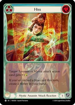 Image of Hiss (Blue) [NUU024] (Part the Mistveil Nuu Blitz Deck)