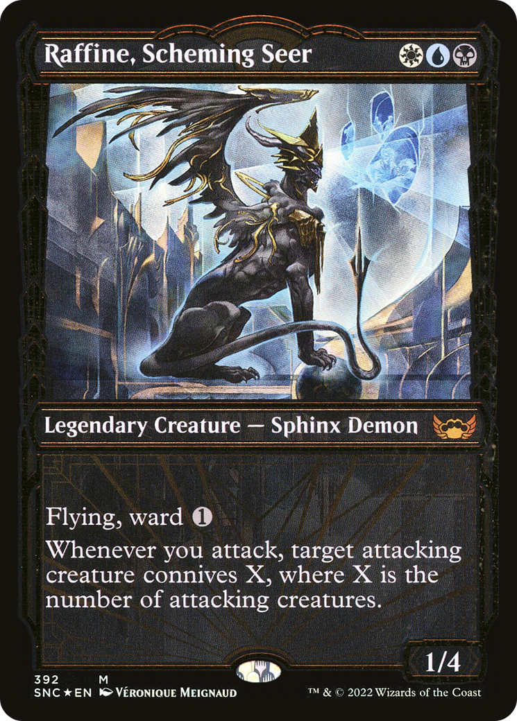 Image of Raffine, Scheming Seer (Showcase Golden Age Gilded Foil) [Streets of New Capenna]