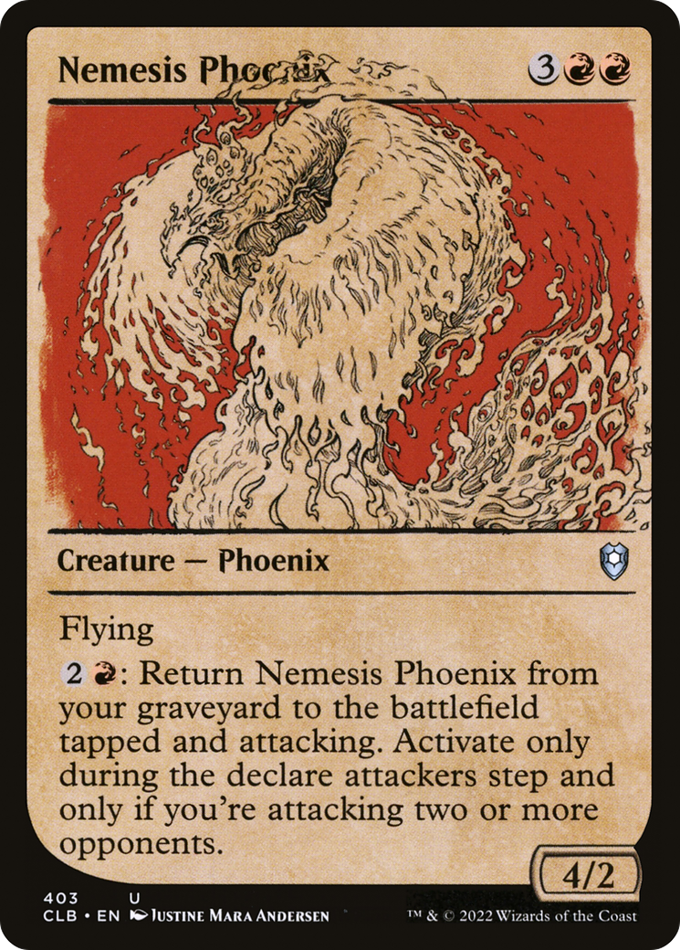 Image of Nemesis Phoenix (Showcase) [Commander Legends: Battle for Baldur's Gate]