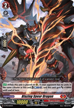 Image of Blazing Spear Dragon (D-PR/004EN) [D Promo Cards]