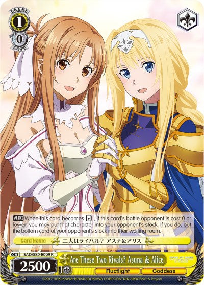 Image of Are These Two Rivals? Asuna & Alice (SAO/S80-E009 R) [Sword Art Online -Alicization- Vol.2]
