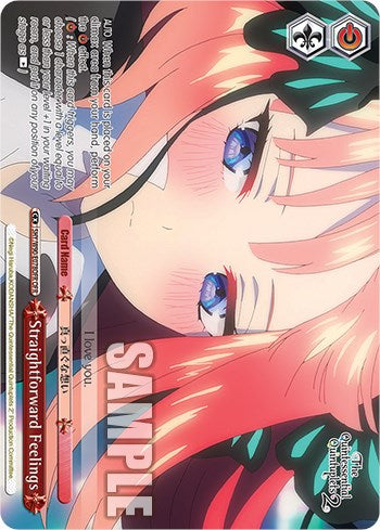 Image of Straightforward Feelings (5HY/W90-E078OFR OFR) [The Quintessential Quintuplets 2]