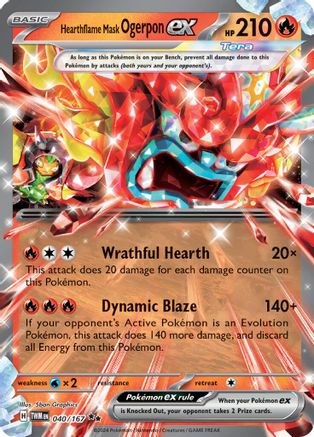 Image of Hearthflame Mask Ogerpon ex (040/167) [Scarlet & Violet: Twilight Masquerade]