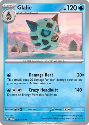 Image of Glalie (052/167) [Scarlet & Violet: Twilight Masquerade]