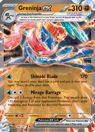Image of Greninja ex (106/167) [Scarlet & Violet: Twilight Masquerade]
