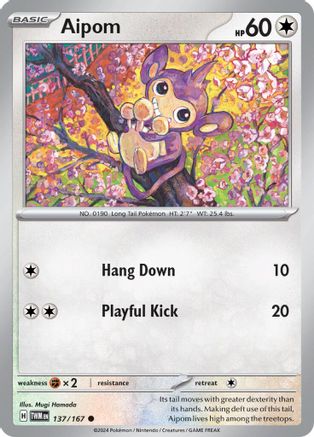 Image of Aipom (137/167) [Scarlet & Violet: Twilight Masquerade]