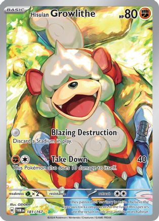 Image of Hisuian Growlithe (181/167) [Scarlet & Violet: Twilight Masquerade]