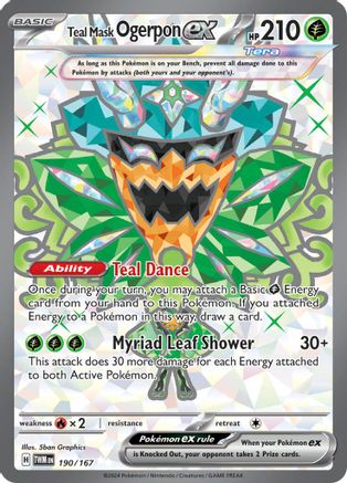Image of Teal Mask Ogerpon ex (190/167) [Scarlet & Violet: Twilight Masquerade]
