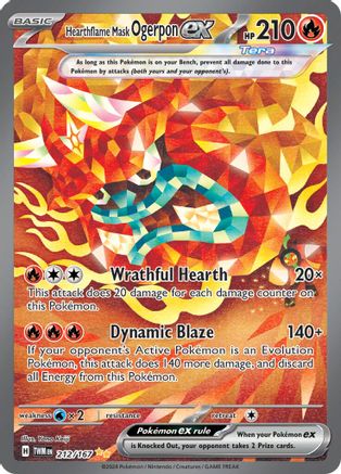 Image of Hearthflame Mask Ogerpon ex (212/167) [Scarlet & Violet: Twilight Masquerade]