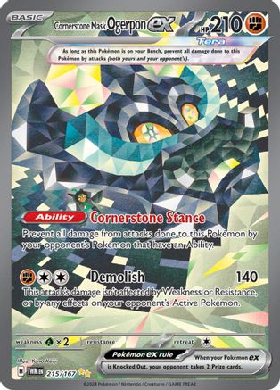 Image of Cornerstone Mask Ogerpon ex (215/167) [Scarlet & Violet: Twilight Masquerade]