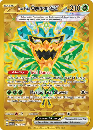 Image of Teal Mask Ogerpon ex (221/167) [Scarlet & Violet: Twilight Masquerade]