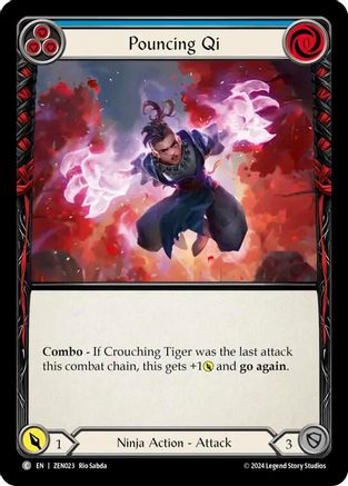Image of Pouncing Qi (Blue) [ZEN023] (Part the Mistveil Zen Blitz Deck)