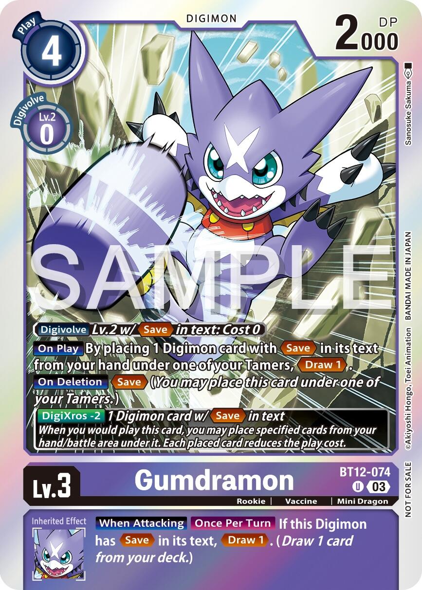 Image of Gumdramon [BT12-074] (Official Tournament Vol.13 Winner Pack) [Across Time Promos]