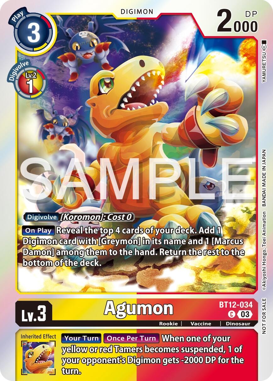 Image of Agumon [BT12-034] (Official Tournament Vol.13 Winner Pack) [Across Time Promos]