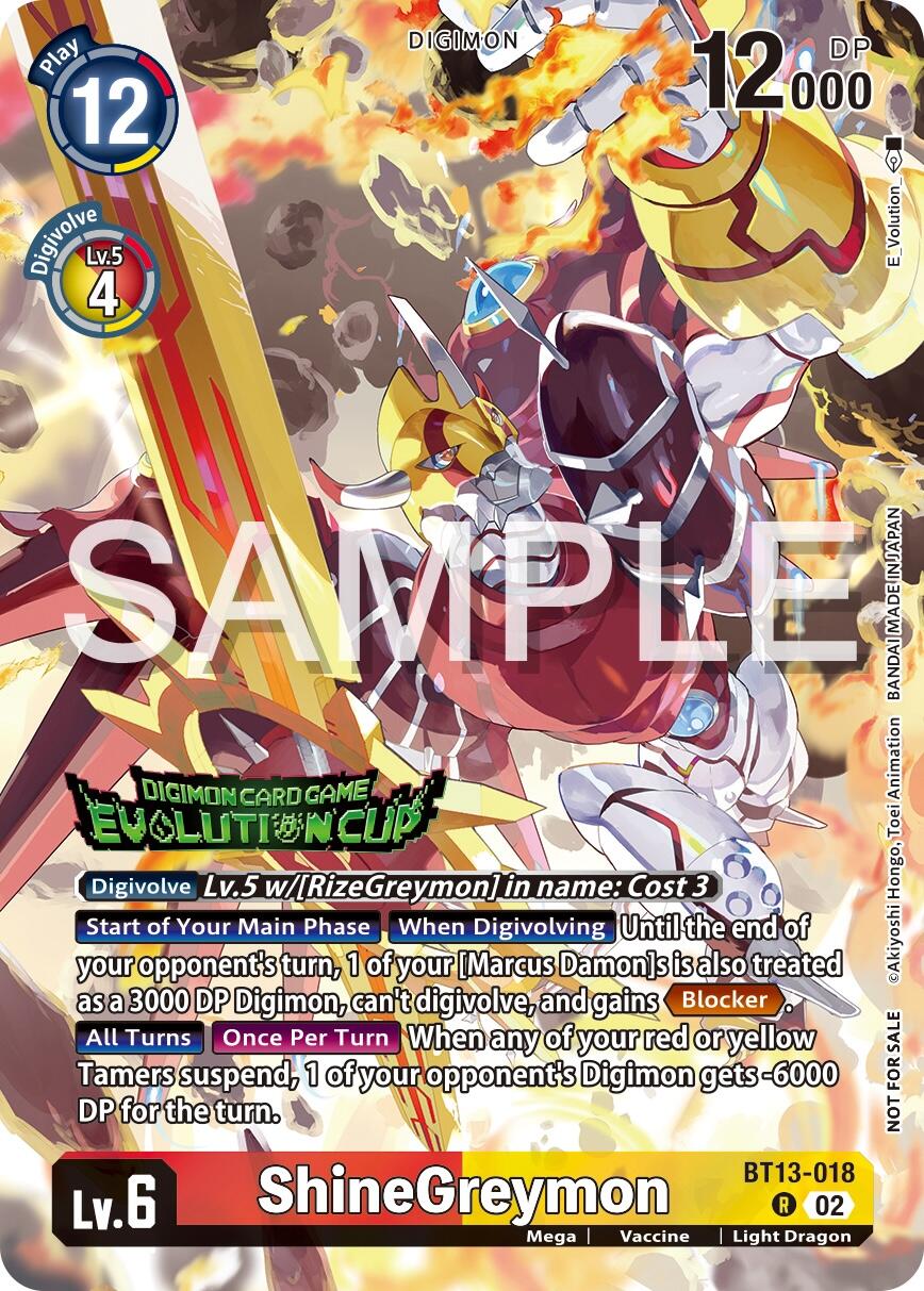 Image of ShineGreymon [BT13-018] (2024 Evolution Cup) [Versus Royal Knights Booster Promos]