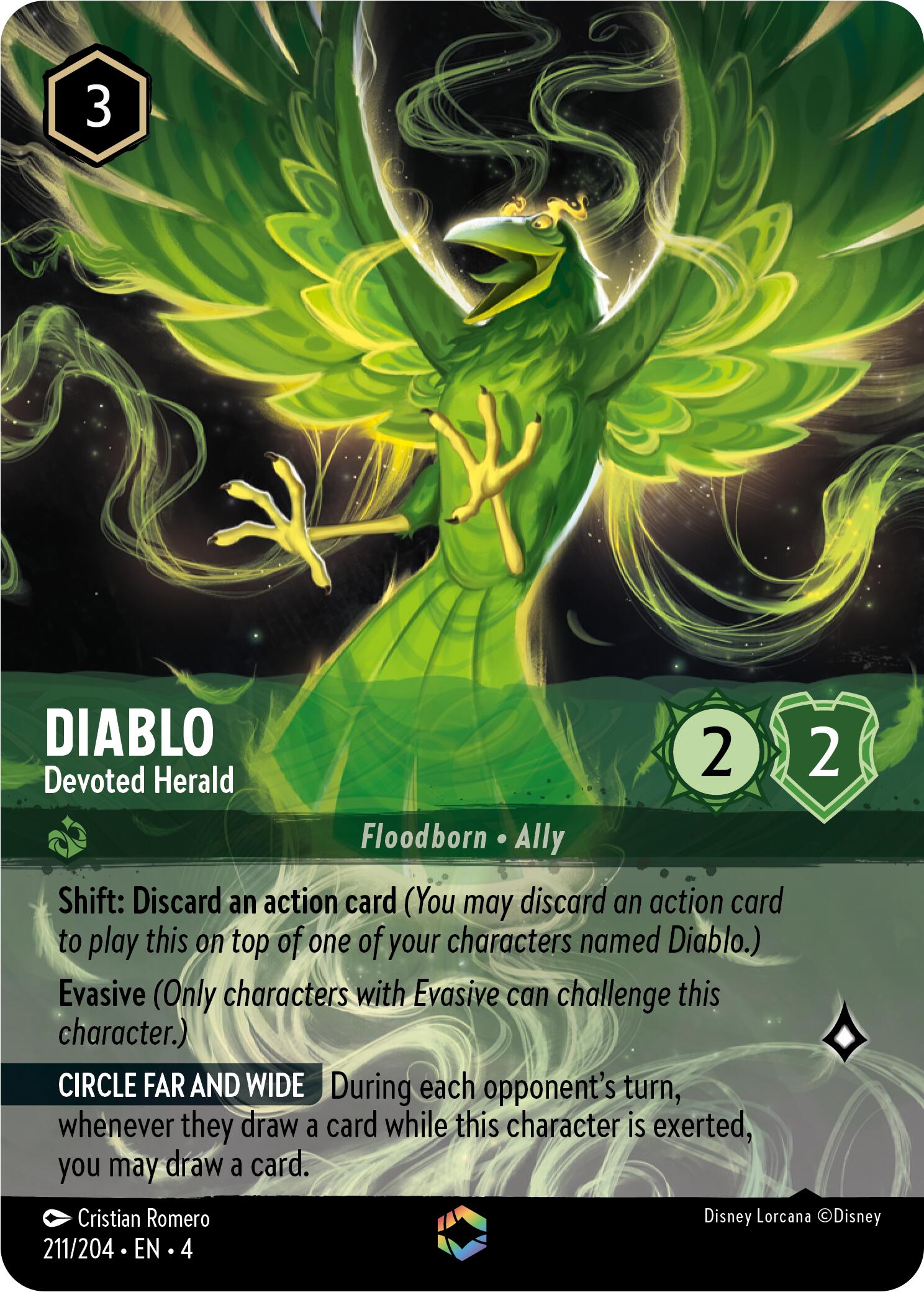 Image of Diablo - Devoted Herald (Enchanted) (211/204) [Ursula's Return]