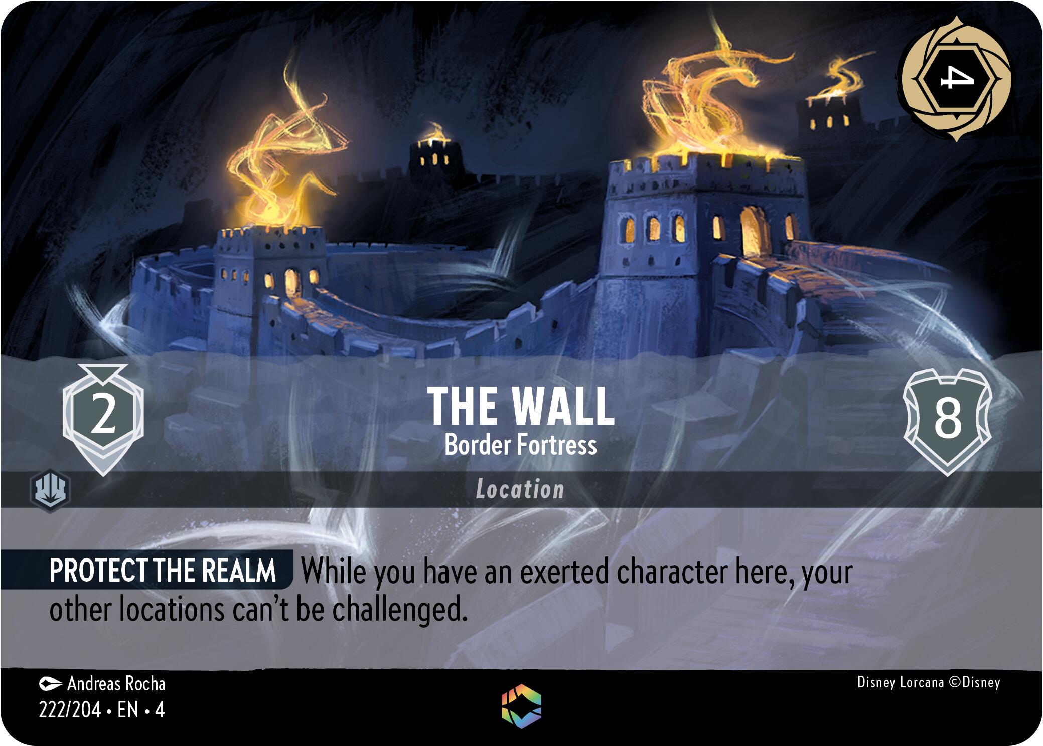 Image of The Wall - Border Fortress (Enchanted) (222/204) [Ursula's Return]
