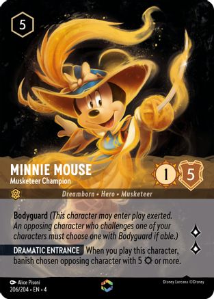 Image of Minnie Mouse - Musketeer Champion (Enchanted) (206/204) - Ursulas Return Holofoil