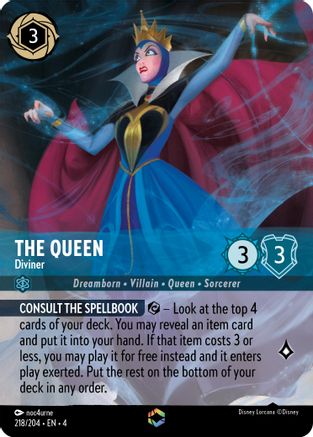 Image of The Queen - Diviner (Enchanted) (218/204) - Ursulas Return Holofoil