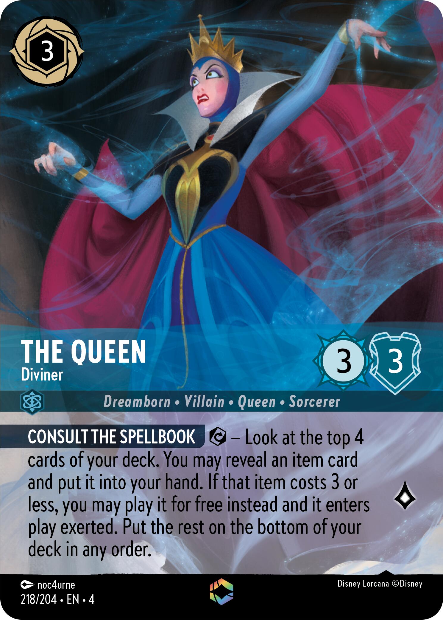 Image of The Queen - Diviner (Enchanted) (218/204) [Ursula's Return]