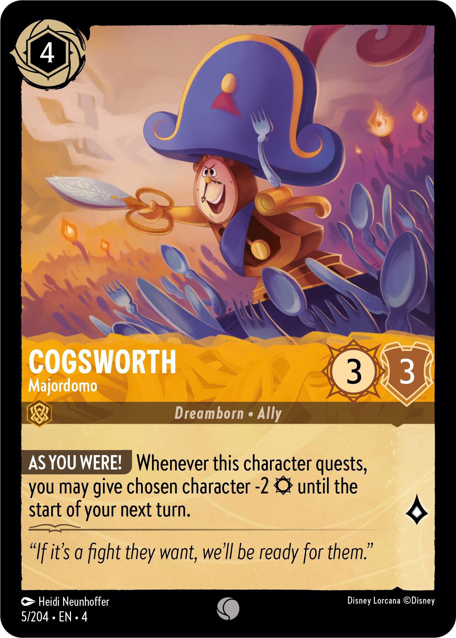 Image of Cogsworth - Majordomo (5/204) [Ursula's Return]