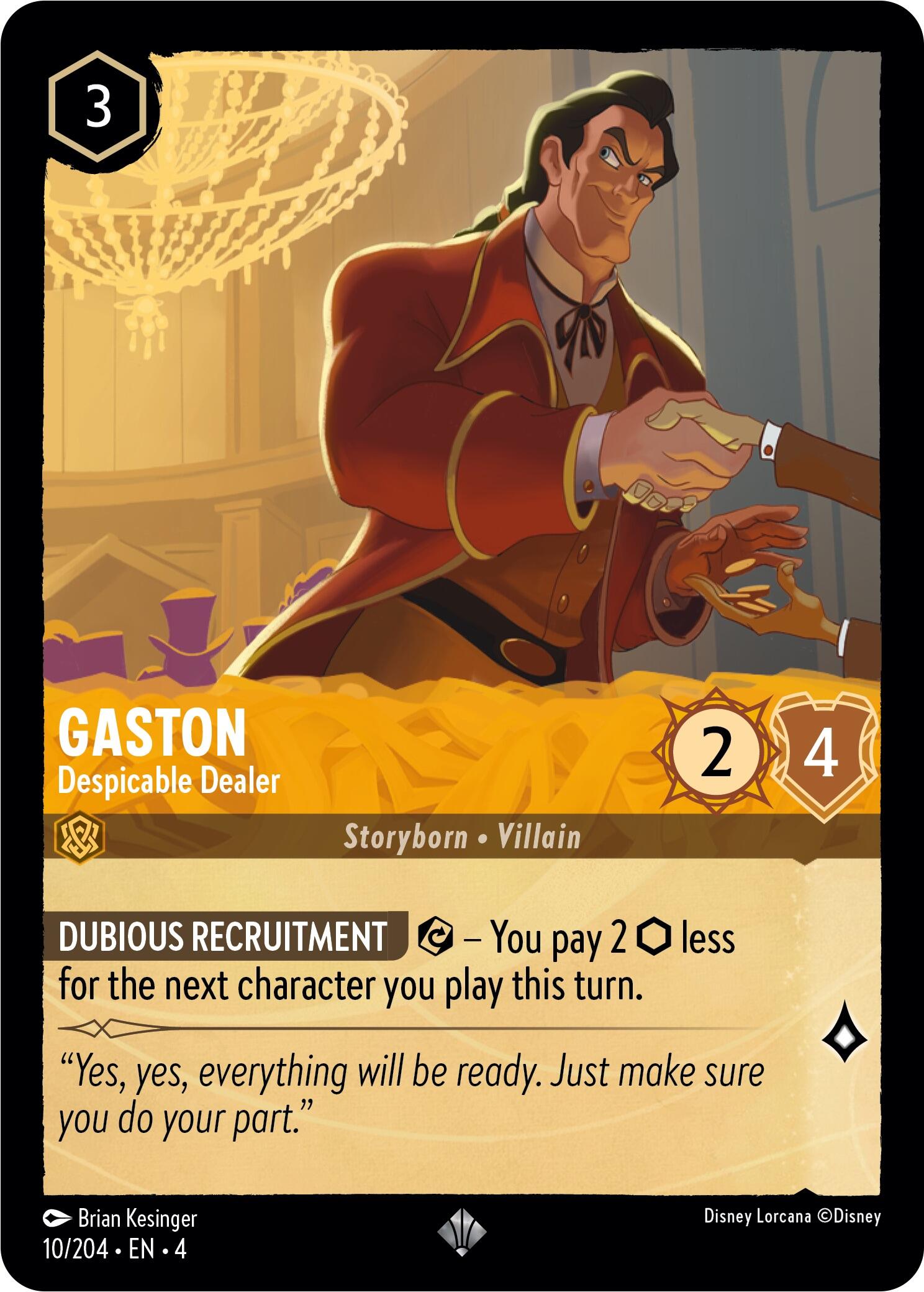 Image of Gaston - Despicable Dealer (10/204) [Ursula's Return]