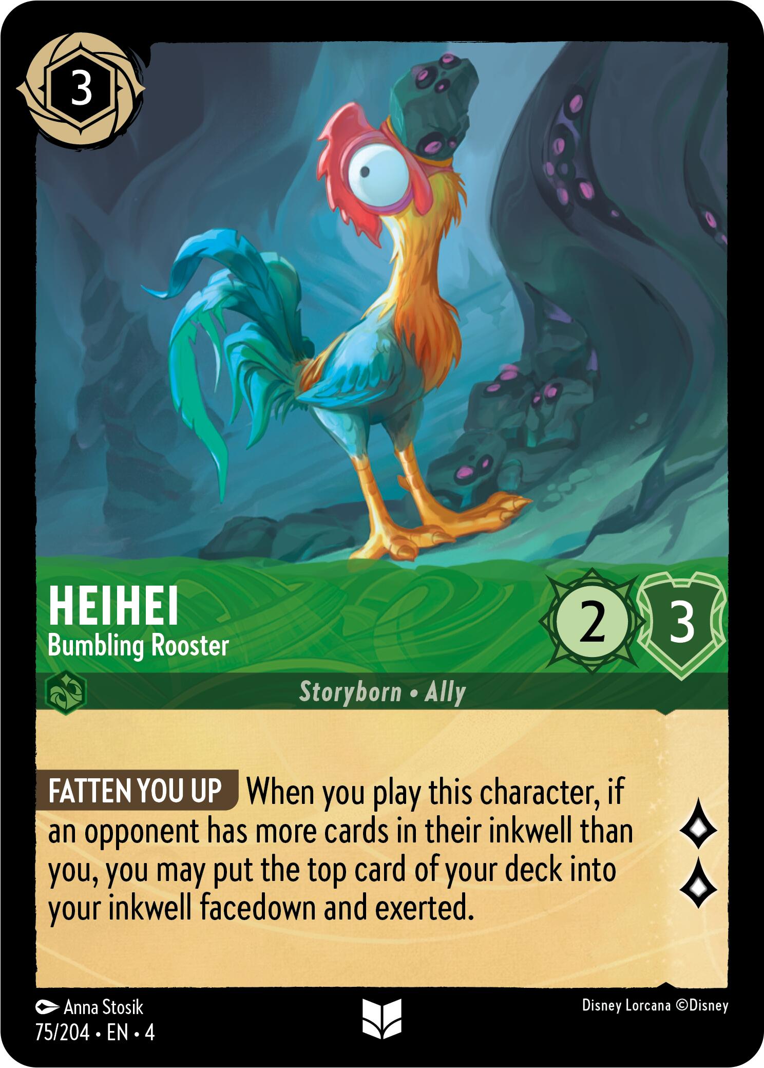 Image of Heihei - Bumbling Rooster (75/204) [Ursula's Return]
