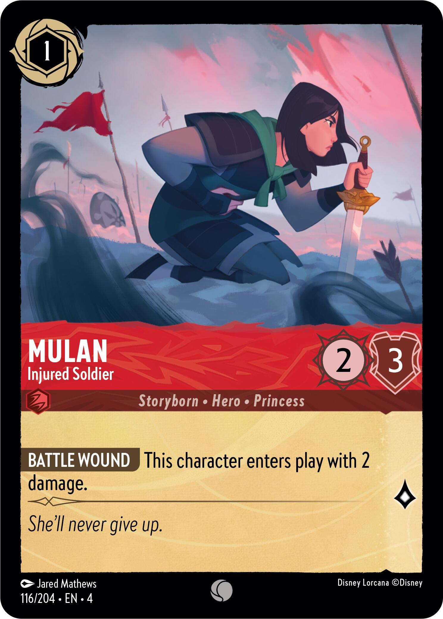 Image of Mulan - Injured Soldier (116/204) [Ursula's Return]
