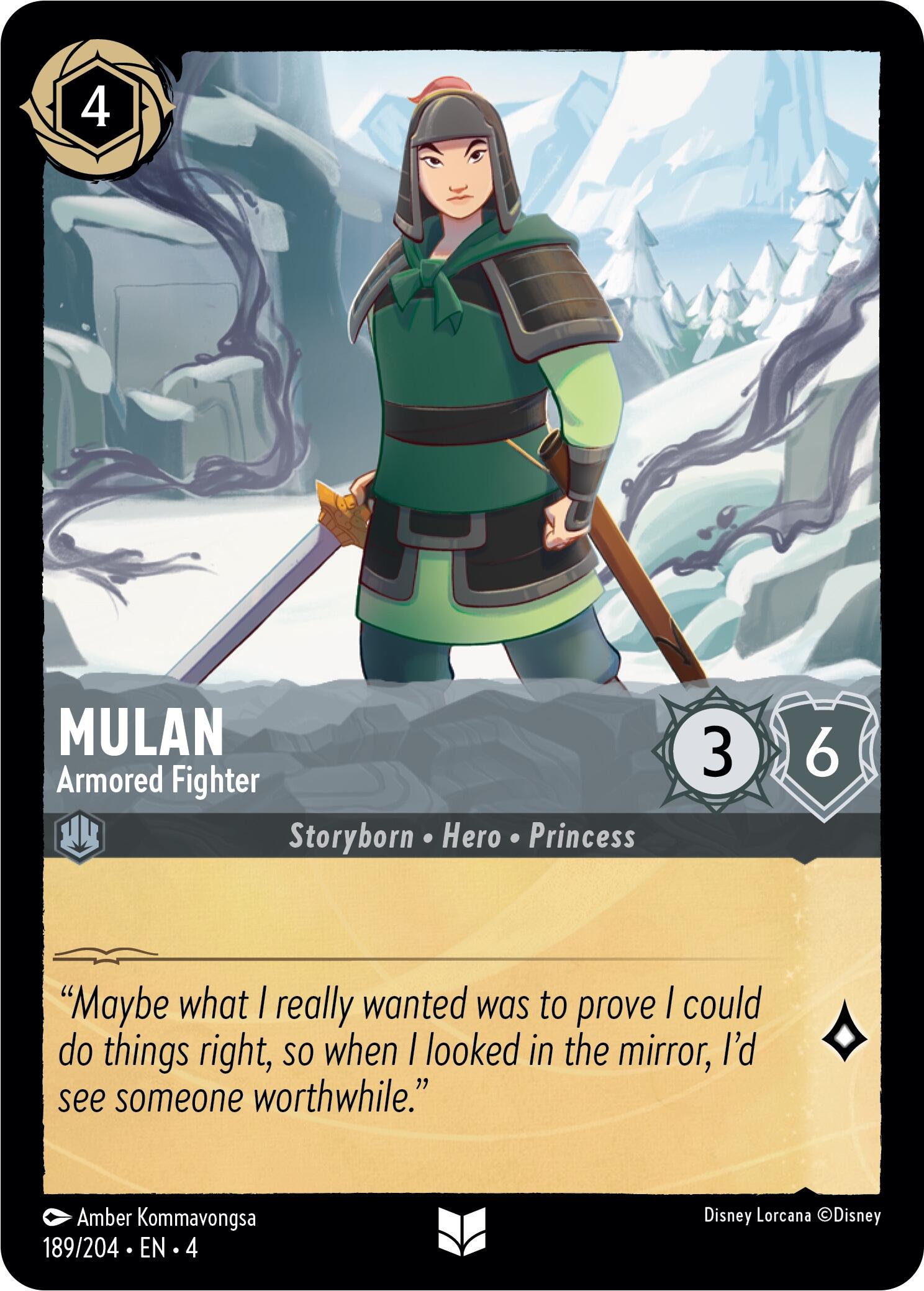 Image of Mulan - Armored Fighter (189/204) [Ursula's Return]