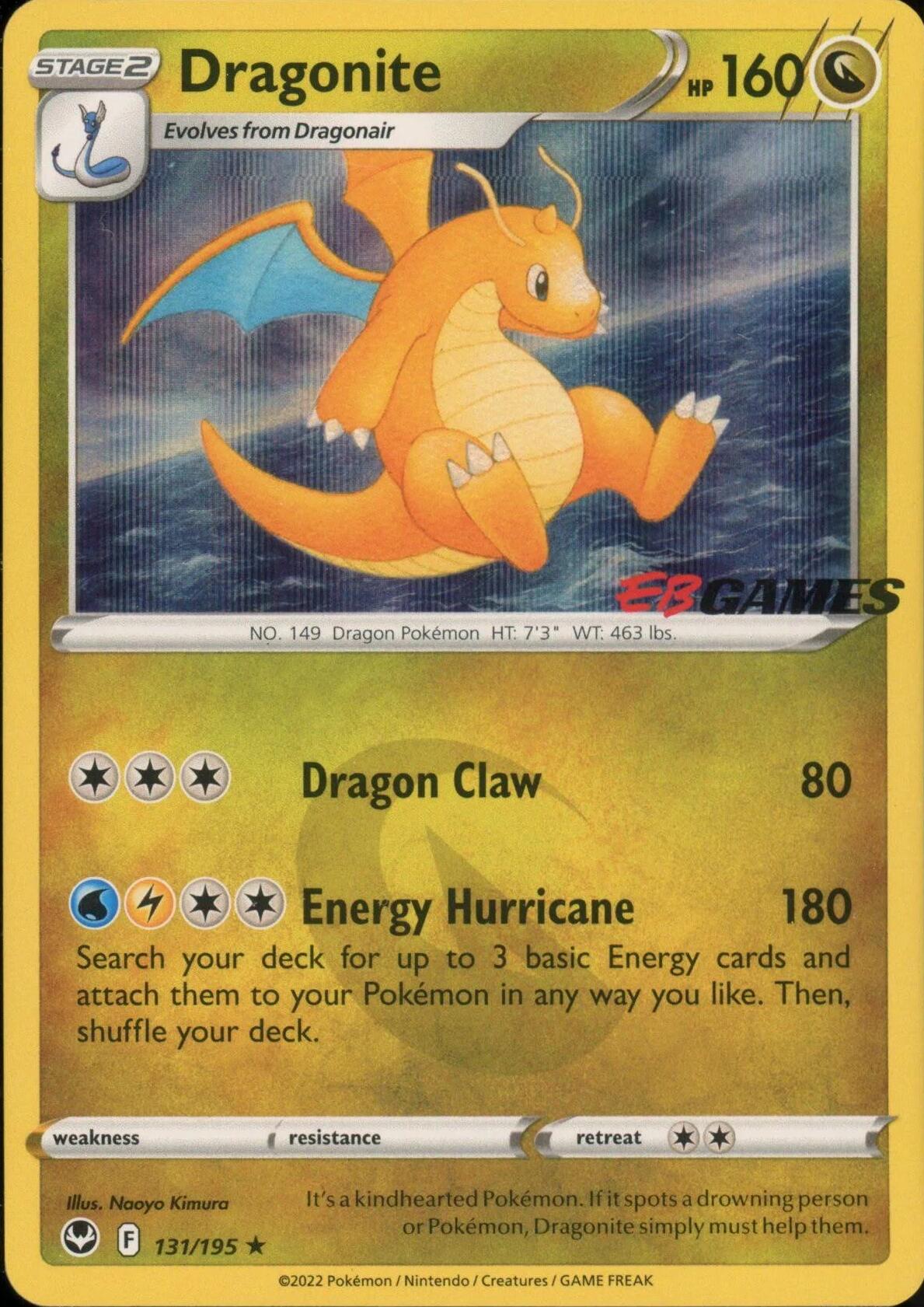 Image of Dragonite (131/195) (EB Games Exclusive) [Miscellaneous Cards]