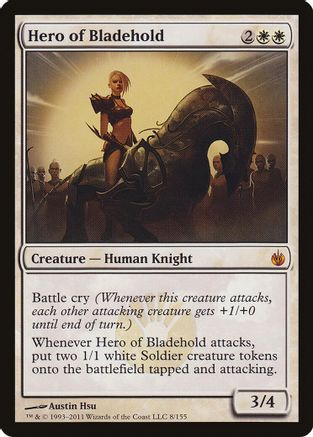 Image of Hero of Bladehold (Mirrodin Besieged) (OVER-008) - Oversize Cards