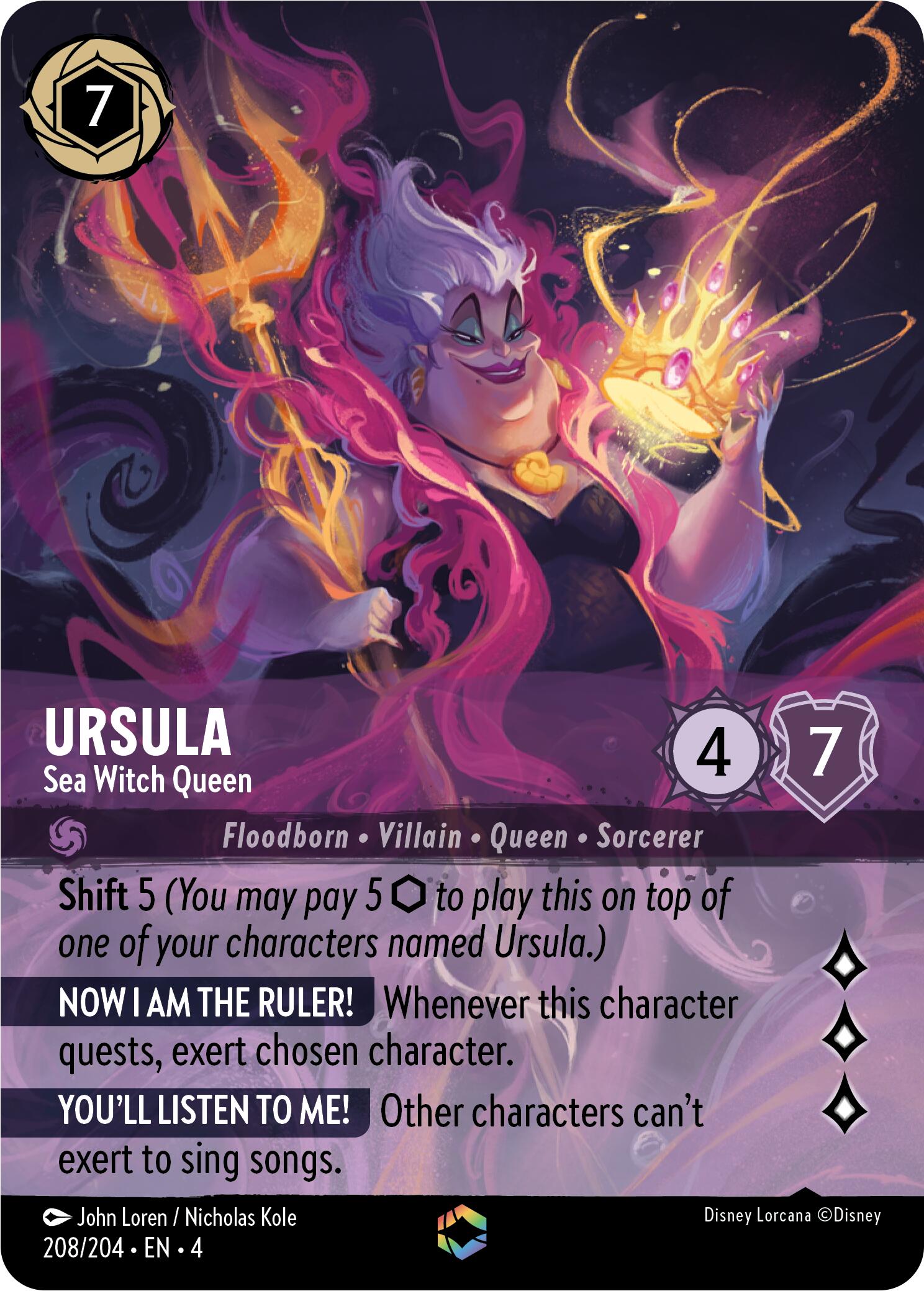 Image of Ursula - Sea Witch Queen (Enchanted) (208/204) [Ursula's Return]