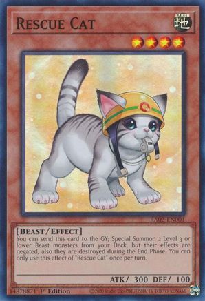 Image of Rescue Cat (Alternate Art) [RA02-EN001] Super Rare